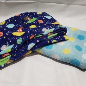 2 Blue Baby Blankets